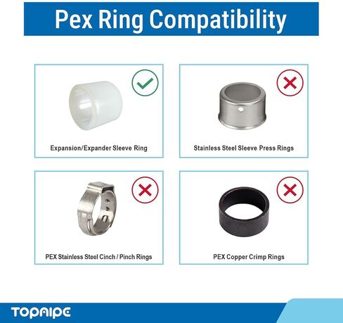 (عبوة من 25) Topaipe 1/2 بوصة PPSU PEX-A توقف نهاية التوصيل، F1960، لأنابيب/أنابيب PEX-A in Kuwait