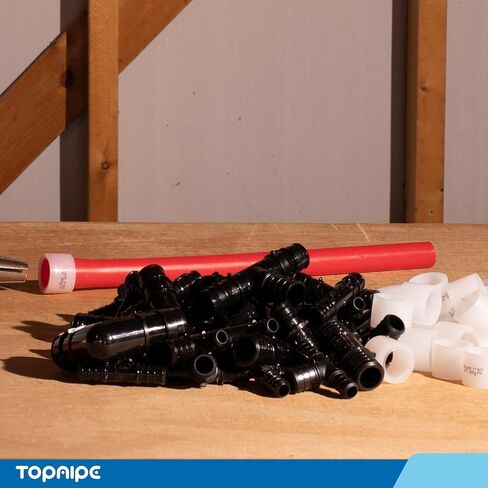 (عبوة من 25) Topaipe 1/2 بوصة PPSU PEX-A توقف نهاية التوصيل، F1960، لأنابيب/أنابيب PEX-A in Kuwait