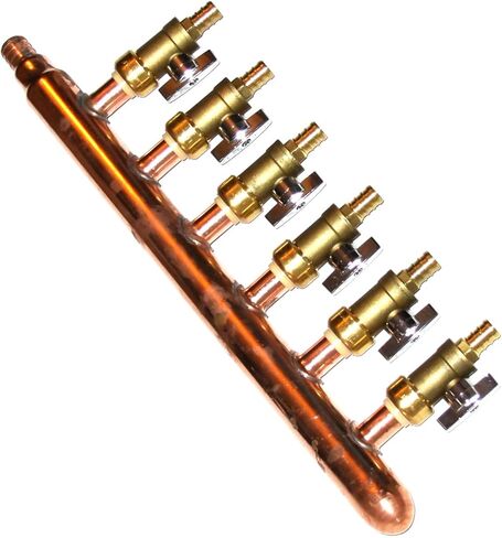 PEX مشعب السباكة 3/4 "ذكر 1/2" صمام كروي، نهاية مغلقة، شائكة (6 منافذ، نهاية شائكة) in Kuwait