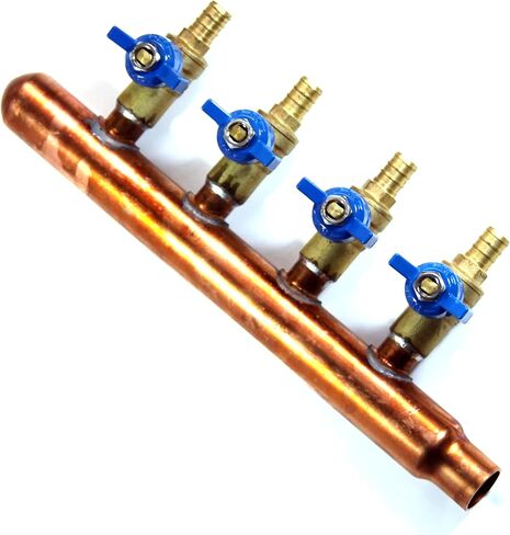 PEX مشعب السباكة 3/4 "ذكر 1/2" صمام كروي، نهاية مغلقة، شائكة (6 منافذ، نهاية شائكة) in Kuwait