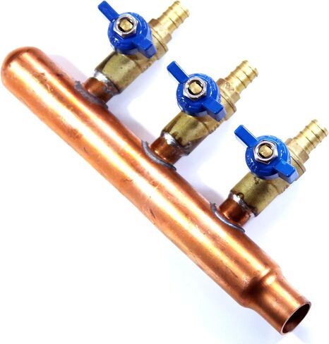 PEX مشعب السباكة 3/4 "ذكر 1/2" صمام كروي، نهاية مغلقة، شائكة (6 منافذ، نهاية شائكة) in Kuwait