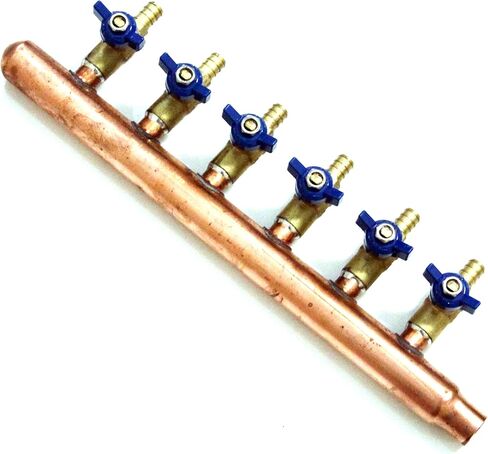 PEX مشعب السباكة 3/4 "ذكر 1/2" صمام كروي، نهاية مغلقة، شائكة (6 منافذ، نهاية شائكة) in Kuwait