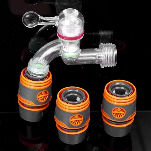Garden Hose Quick Connectors Faucet Extender Hose Connection Joint Gardens Water Pipe Fittings,Orange1 in Saudi Arabia