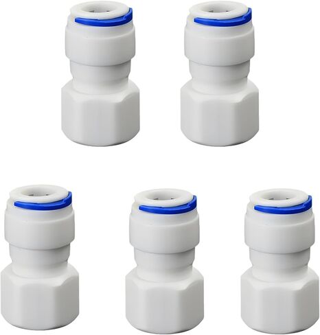 Drinking Water Safe Plastic 3/8" Push-Fit Bulkhead Fitting - Panel Mount Quick-Connect Adapter for RO Reverse Osmosis Water Filter Systems, Water Purifiers & Beverage Dispensers in Saudi Arabia