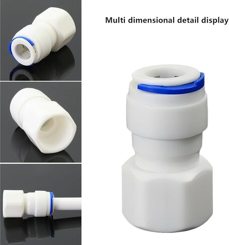 Drinking Water Safe Plastic 3/8" Push-Fit Bulkhead Fitting - Panel Mount Quick-Connect Adapter for RO Reverse Osmosis Water Filter Systems, Water Purifiers & Beverage Dispensers in Saudi Arabia
