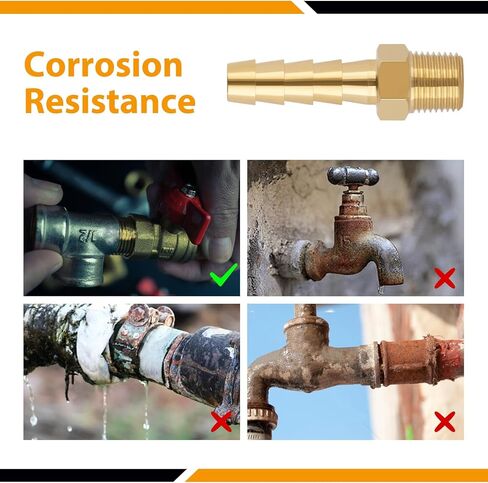 KOOTANS 4 قطع من تركيبات خرطوم النحاس 1/4 بوصة خرطوم بارب إلى 1/8 NPT ذكر خيط خرطوم الهواء تركيبات النحاس السريع مقرنة الهواء M نوع محول موصل المناسب in Kuwait