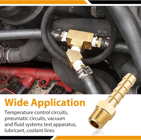 KOOTANS 4 قطع من تركيبات خرطوم النحاس 1/4 بوصة خرطوم بارب إلى 1/8 NPT ذكر خيط خرطوم الهواء تركيبات النحاس السريع مقرنة الهواء M نوع محول موصل المناسب in Kuwait