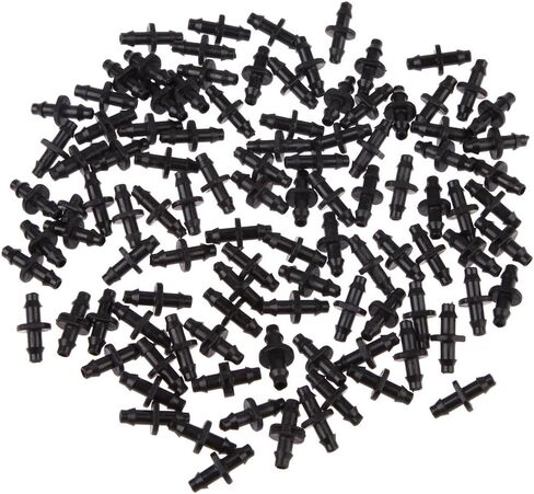 100 قطعة موصل شائك مستقيم 4/7 مللي متر أنبوب الري المشترك متعدد الاستخدامات أنبوب الري الصغير موصل مستقيم لنظام أنابيب الري in Kuwait