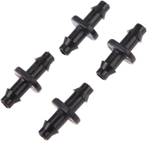 100 قطعة موصل شائك مستقيم 4/7 مللي متر أنبوب الري المشترك متعدد الاستخدامات أنبوب الري الصغير موصل مستقيم لنظام أنابيب الري in Kuwait