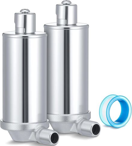 Gisafai 6 Pcs Steam Radiator Air Vent 1/8 in Mip Adjustable Angle Mount Vent Valve Ptfe Industrial Sealant Tape for Furnace Steam Heat Regulator Valve Radiator Heating System Chrome Plated Steel in Saudi Arabia