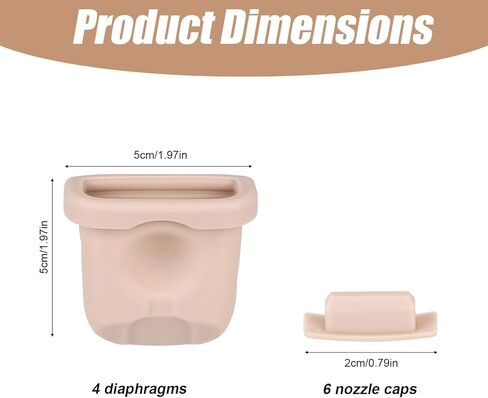 4pcs Breast Pump Diaphragm with 6pcs Nozzle Cap for Eufy, Duckbill Valve Silicone Breast Pump Replacement Parts Compatible with Eufy E10/S1/S1 Pro in Saudi Arabia