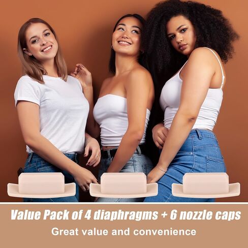 4pcs Breast Pump Diaphragm with 6pcs Nozzle Cap for Eufy, Duckbill Valve Silicone Breast Pump Replacement Parts Compatible with Eufy E10/S1/S1 Pro in Saudi Arabia