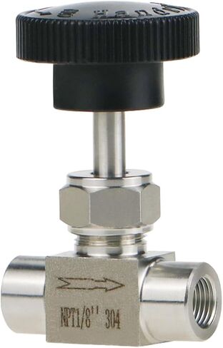 Angry Pony Stainless Steel 304 FNPT 1/2 female Straight Needle Valve, High Pressure Hydraulic Flow Control Valve for Water Oil Gas Systems, 900 PSI in Saudi Arabia