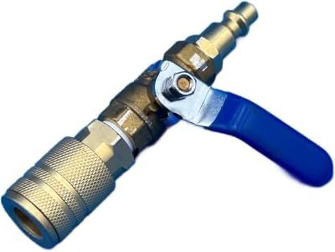 صمام الكرة مع 1/4 مقرنة أنثى مع 1/4 ذكر NPT التوصيل لتنظيف HVAC / أنابيب الهواء in Kuwait