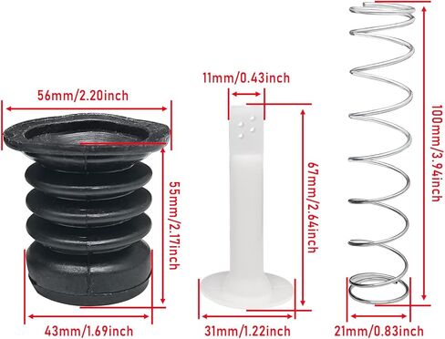 2sets Washing Machine Drain Valve,Rubber Plug Drain With Spring For Twin Tub Washer Dryer 2 In 1 Combo Washing Machine Accessories(Type B) in Saudi Arabia