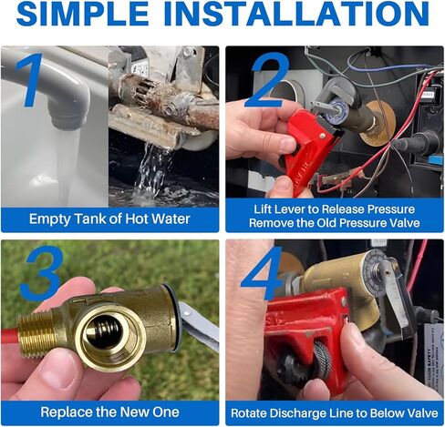 Lrichy Upgrade 3/4" NPT Thread 210°F 150 PSI Temperature Pressure Relief Valve for Suburban RV Water Heaters, Thickened Brass Safety Valve for Hot Water Heaters and Tanks with Extended Probe in Saudi Arabia