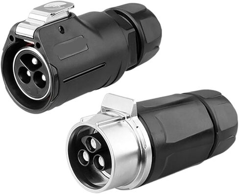 PDMIACJMT LP28 3Pin M28 Waterproof Aviation 35A Strong Current Wire Adapter Connector Plug Socket Suitable for New Energy Industry KL4-4b(Male Plug Set2) in Saudi Arabia