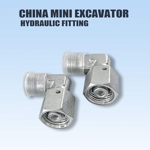 M14x1.5 Din male-to-female 90 M14 hydraulic connector, suitable for AGT China mini excavators (2 pieces per unit) in Saudi Arabia