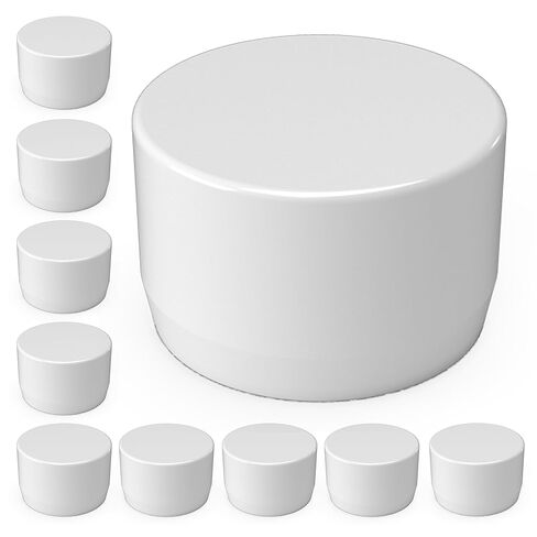 FORMUFIT F012EEC-WH-10 PVC External End Cap, Furniture Grade, 1/2" Size, White (Pack of 10) in Saudi Arabia