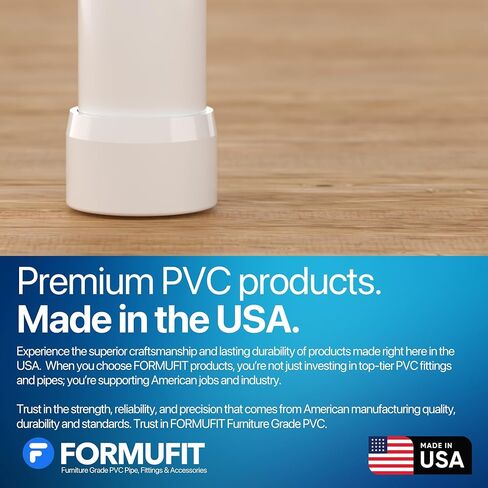 FORMUFIT F012EEC-WH-10 PVC External End Cap, Furniture Grade, 1/2" Size, White (Pack of 10) in Saudi Arabia
