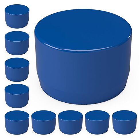 FORMUFIT F012EEC-WH-10 PVC External End Cap, Furniture Grade, 1/2" Size, White (Pack of 10) in Saudi Arabia