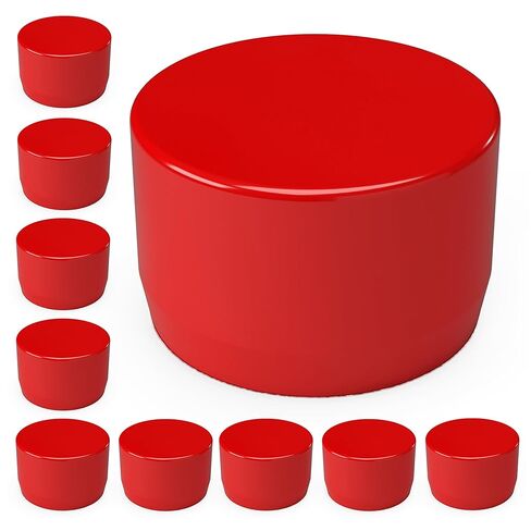 FORMUFIT F012EEC-WH-10 PVC External End Cap, Furniture Grade, 1/2" Size, White (Pack of 10) in Saudi Arabia
