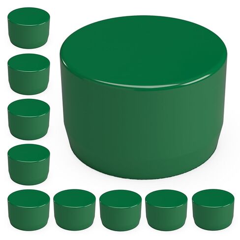 FORMUFIT F012EEC-WH-10 PVC External End Cap, Furniture Grade, 1/2" Size, White (Pack of 10) in Saudi Arabia