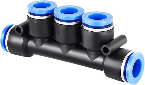 1 قطعة هوائي سريع التوصيل Pk4/6/8/10/12 اتصال خماسي بالقطر الخارجي متعدد الأنابيب موزع هواء متعدد الاتجاهات (PK4) in Kuwait