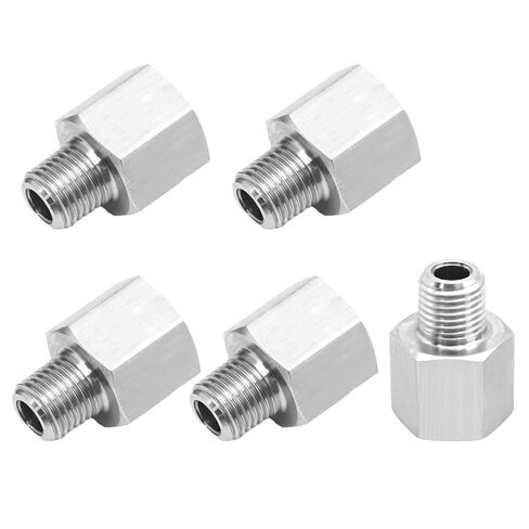 Vkinman 5Pcs Forged Reducer Adapter Fittings, 1/4 Inch Male Pipe 1/2 Inch Female Pipe, 304 Stainless Steel Reducing Pipe Fittings, Suitable for Air Gas Oil Fuel Refrigeration Instrumentation in Saudi Arabia