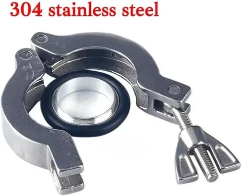 Vacuum Clamp 304 Stainless Steel Sanitarry Pipe Fitting Quick Installation Bracket Sealing Ring(Clamp KFM Bracket,KF16) in Saudi Arabia