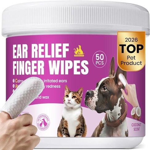 Dog & Cat Eye Cleaning Wipes – Hypoallergenic & Plant-Based Pet Eye Care Pads for Stain & Discharge Removal (100 Pre-Soaked Wipes) in Kuwait