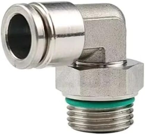 PC PL1/8 "BSP NPT أنثى ذكر هوائي الحلمة الكوع 304 غير القابل للصدأ دفع في اتصال الإفراج السريع تركيب الهواء (PL BSPP، 8-06 (8mm-3l4)) in Saudi Arabia