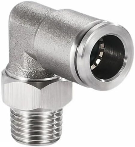 PC PL1/8" BSP NPT Female Male Pneumatic Nipple Elbow 304 Stainless Push In Connect Quick Release Air Fitting(PLF BSPP,10-04 (10mm-1l2)) in Saudi Arabia