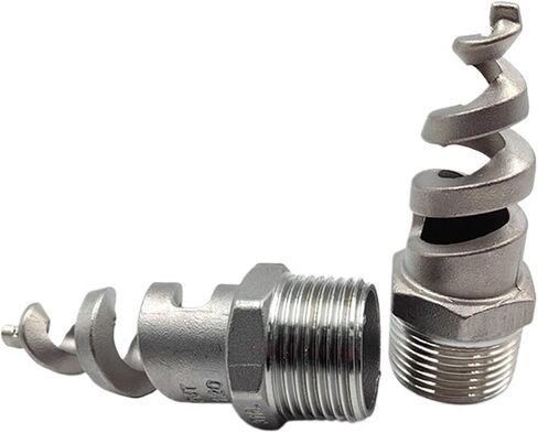 Stainless Steel Watering Mist Sprinkler Garden Lawn Irrigation Tool 3/8" 1/2" 3/4" 1/4" 1" Male Thread Full Cone Spiral Jet Nozzle(3/8") in Saudi Arabia