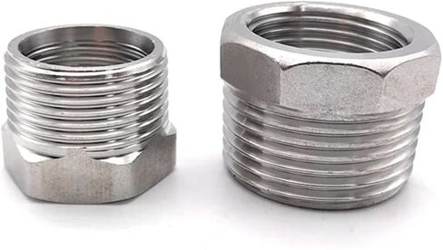 جلبة مخفض القلب BSPT 1/8 "1/4" 3/8 "1/2" خيط ذكر/أنثى SS304 تجهيزات أنابيب الفولاذ المقاوم للصدأ لزيت الغاز المائي (DN15(M)-DN6(F)) in Kuwait