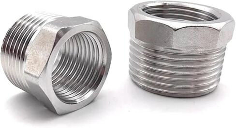 جلبة مخفض القلب BSPT 1/8 "1/4" 3/8 "1/2" خيط ذكر/أنثى SS304 تجهيزات أنابيب الفولاذ المقاوم للصدأ لزيت الغاز المائي (DN15(M)-DN6(F)) in Kuwait