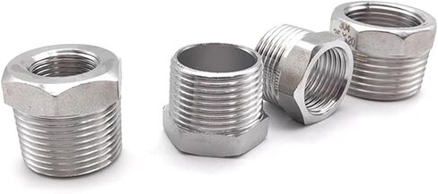 جلبة مخفض القلب BSPT 1/8 "1/4" 3/8 "1/2" خيط ذكر/أنثى SS304 تجهيزات أنابيب الفولاذ المقاوم للصدأ لزيت الغاز المائي (DN15(M)-DN6(F)) in Kuwait