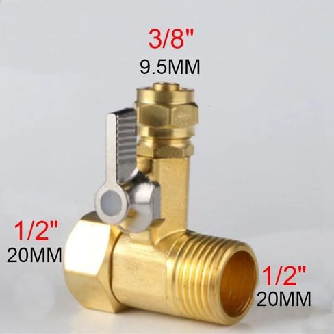 1/2 "أنثى/ذكر الموضوع 3/8" أنبوب كرة نحاسية صمام منقي مياه بالتناضح العكسي حديقة موصل حنفية المياه إكسسوارات الأجزاء الداخلية للكمبيوتر in Saudi Arabia