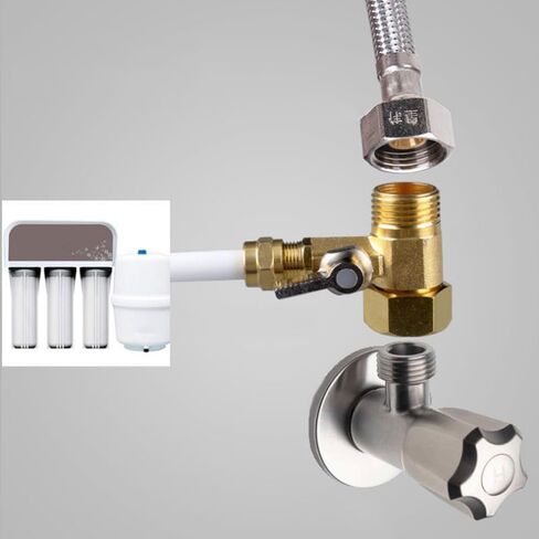 1/2 "أنثى/ذكر الموضوع 3/8" أنبوب كرة نحاسية صمام منقي مياه بالتناضح العكسي حديقة موصل حنفية المياه إكسسوارات الأجزاء الداخلية للكمبيوتر in Saudi Arabia