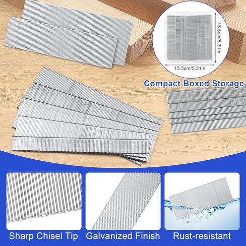 18 Gauge Brad Nails, 5 sizes(2",1-1/2",1-1/4",1",1/2"), Galvanized 18 GA Brad Nails for Pneumatic, Electric Brad Nailer Gun (1000 Counts) in Kuwait