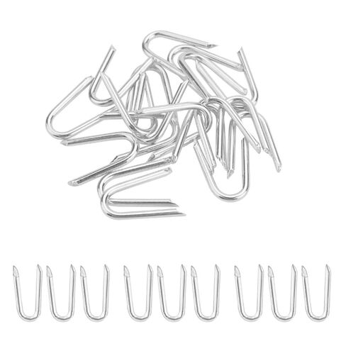 220 Pcs Heavy Duty Fencing Staples - U-Shaped Wire Fencing Nails for Mesh, Chain Link & Woven Fence | Carbon Steel with Anti-Rust Coating, Galvanized in Saudi Arabia