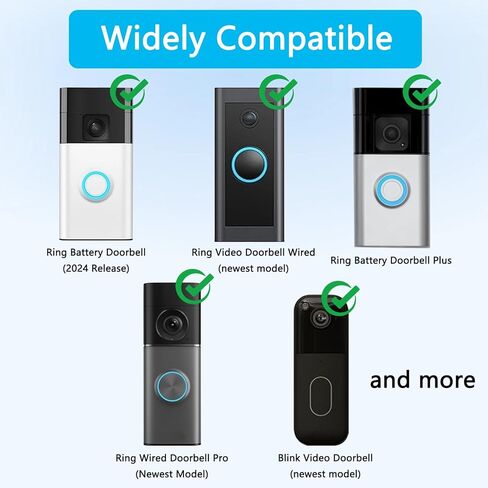 6 قطع براغي بديلة لجرس الباب متوافقة مع جرس الباب الوامض/الحلقي، براغي أمان لوحة الكترونية معززة لجرس باب الفيديو مع أداة مفتاح جرس الباب، قوية مثل الجودة الأصلية in Kuwait