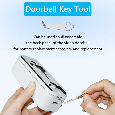 6 قطع براغي بديلة لجرس الباب متوافقة مع جرس الباب الوامض/الحلقي، براغي أمان لوحة الكترونية معززة لجرس باب الفيديو مع أداة مفتاح جرس الباب، قوية مثل الجودة الأصلية in Kuwait