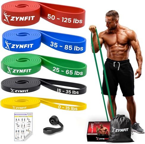 Set of 5 Resistance Bands with Door Anchor, Exercise Bands, Resistance Band for Working Out, Resistance Bands, Pull Up Bands, Exercise Bands Resistance in Saudi Arabia
