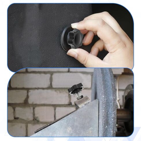 1/4"- 20 Thumb Screws Threaded Knurled Thumb Nuts Black Plastic Knobs Clamping Screws Grip Knob Screw for Machine Furniture Umbrella Base Replacement 12 Pcs in Kuwait