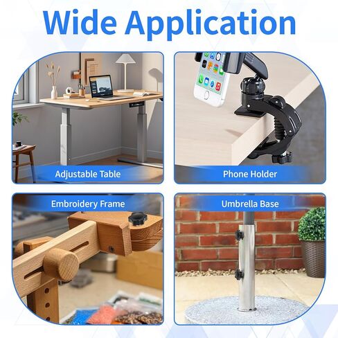 1/4"- 20 Thumb Screws Threaded Knurled Thumb Nuts Black Plastic Knobs Clamping Screws Grip Knob Screw for Machine Furniture Umbrella Base Replacement 12 Pcs in Kuwait