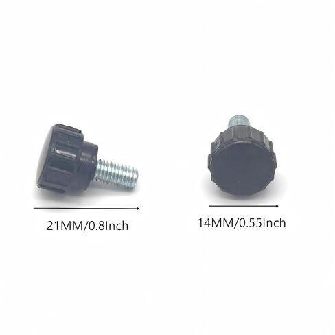 10 Pieces M5 x 10 mm Carbon Steel Threaded Knurled Thumbscrew Black Round Clamping Screws Grip Knobs Thumb Screw for Machinery Latche (10, M5*10mm) in Saudi Arabia
