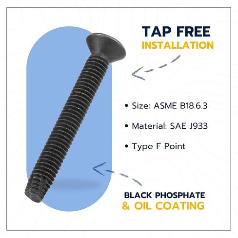 5/16 x 2-1/2" Trailer Deck Screws (100 pcs) T-40 Star Drive, Black Phosphate and Oil, Type F Thread Cutting Wood and Metal for Floorboards by Makers Bolt in Saudi Arabia