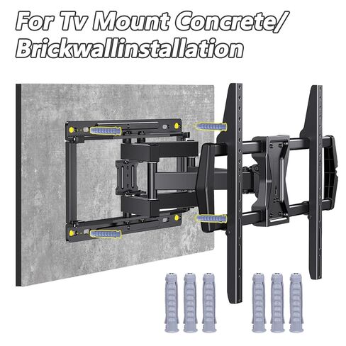 JIEYAO 16 Pcs Concrete Wall Anchors for TV Mount Installation, 10x50mm Plastic Heavy Duty Wall Anchors for Concrete or Brick Walls in Saudi Arabia