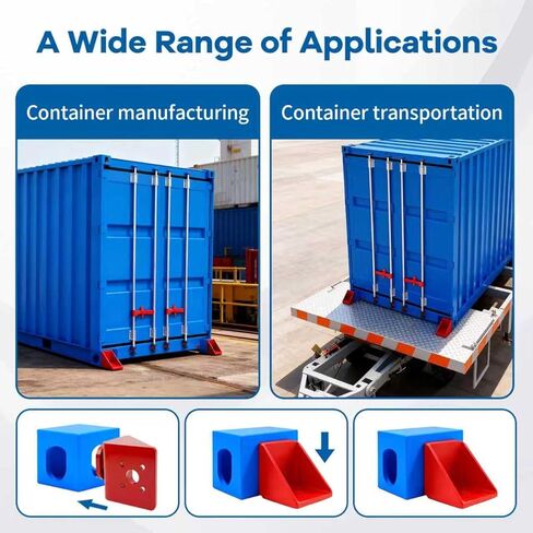 4 PCS Alloy Steel Shipping Container Anchors, Container Twist Locks - Heavy Duty Full Bevel Side Anchors for Shipping Containers, Secure Tie Downs for 20ft & 40ft Units (Red) in Saudi Arabia